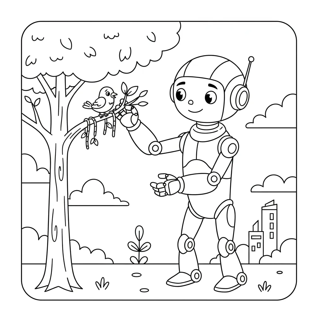 Robot 7 para colorear en línea gratis