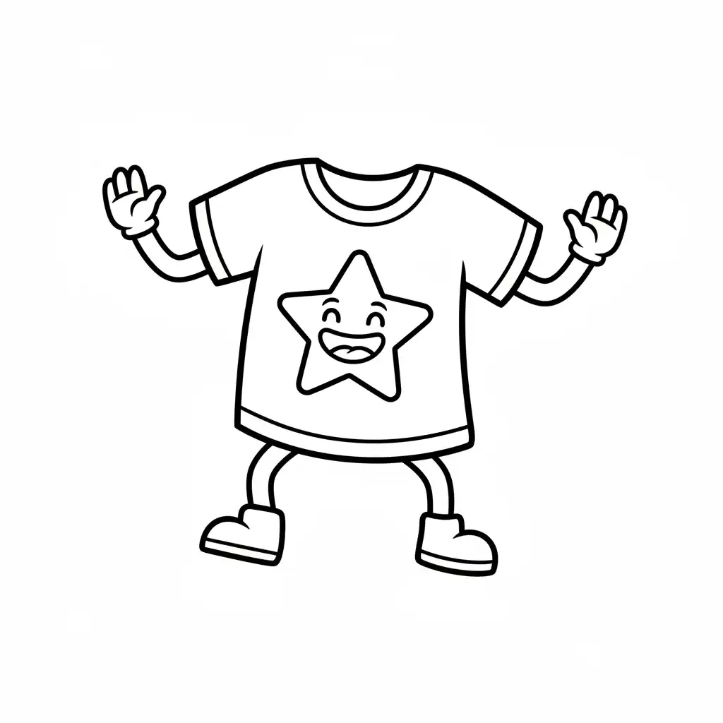 Ropa para colorear para niños para imprimir