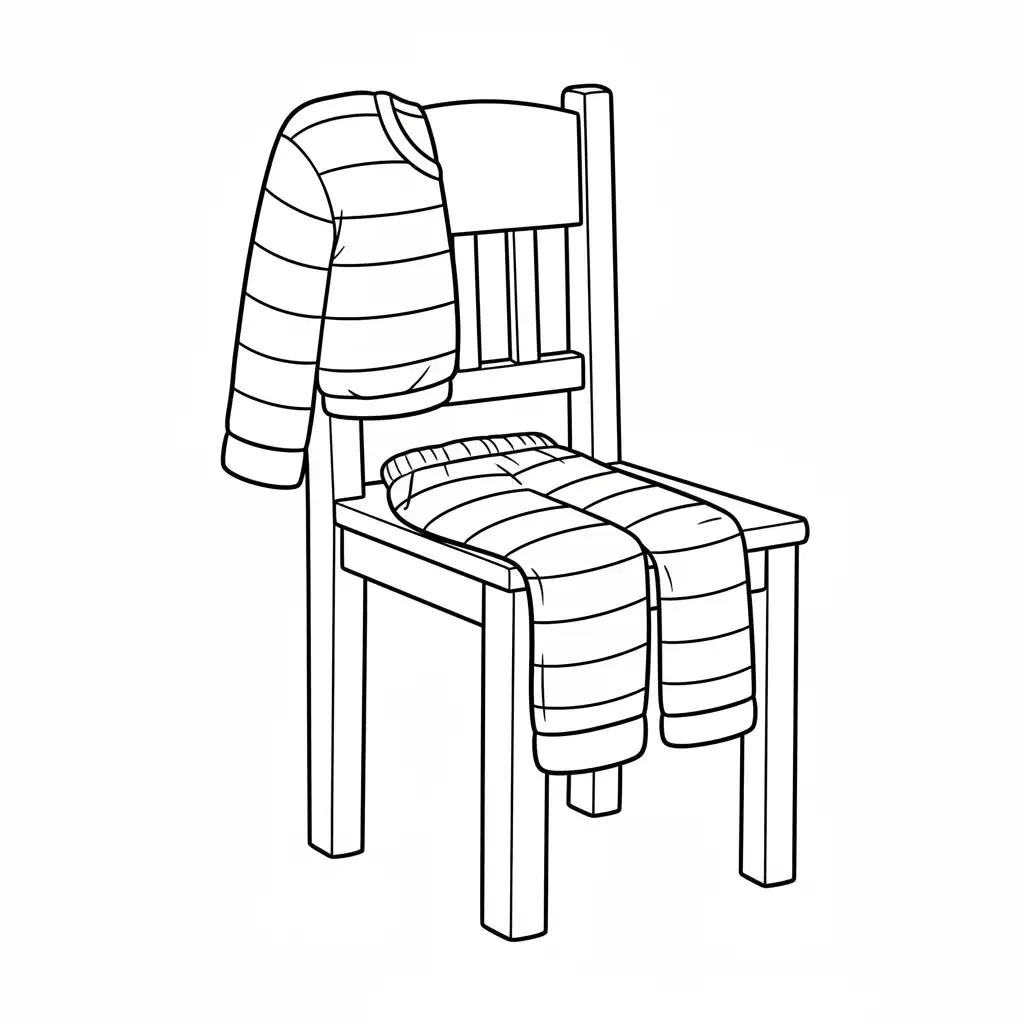 Ropa para colorear para bebé para imprimir