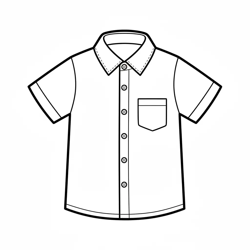 Ropa para colorear y dibujo para imprimir