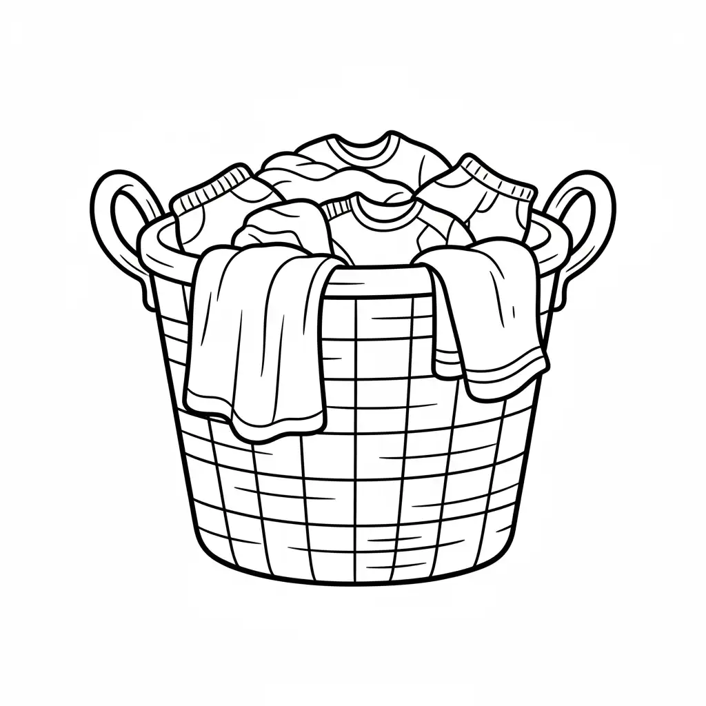 Ropa para colorear y recortar para imprimir