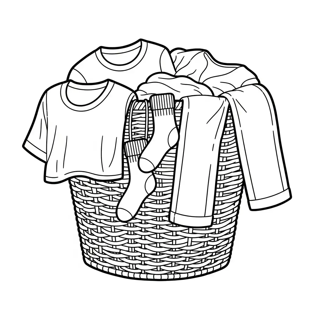 Ropa para colorear para niño de 10 años