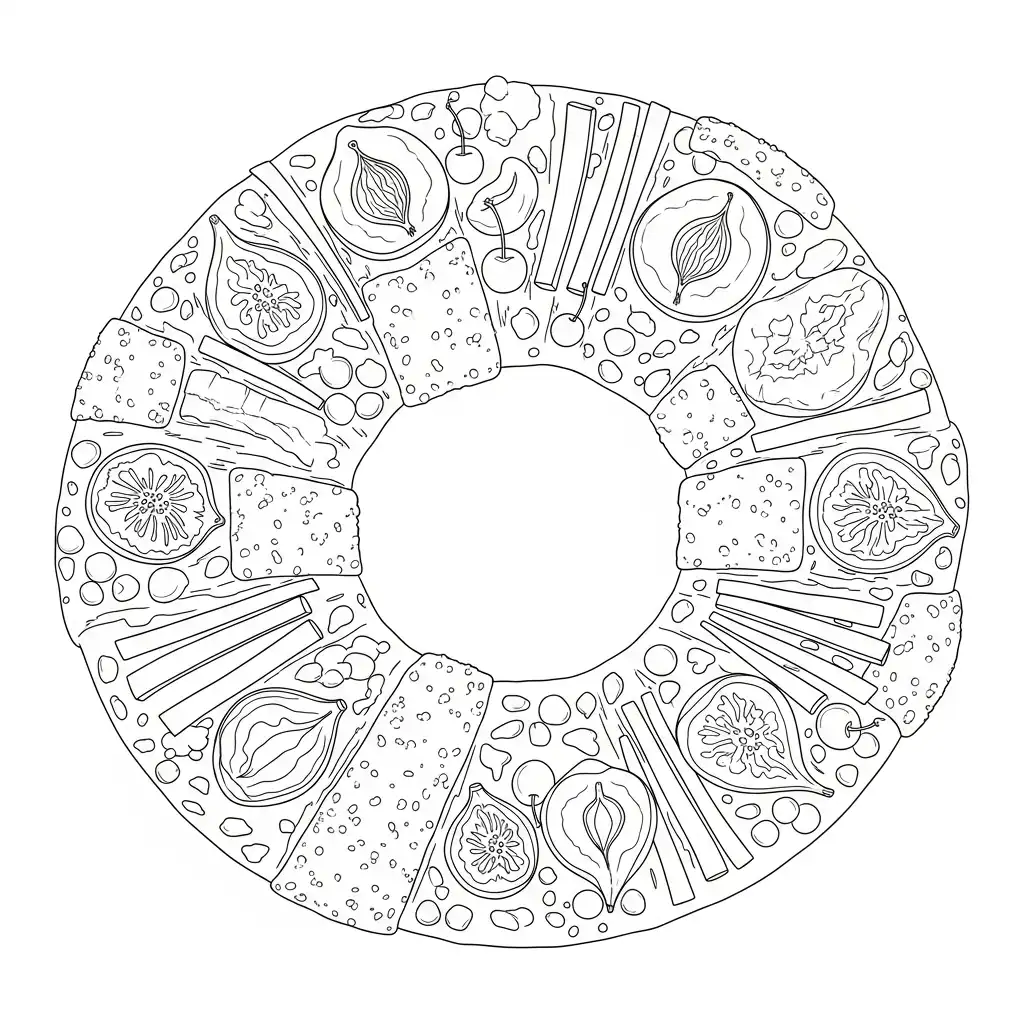 para imprimir Rosca De Reyes para colorear gratis