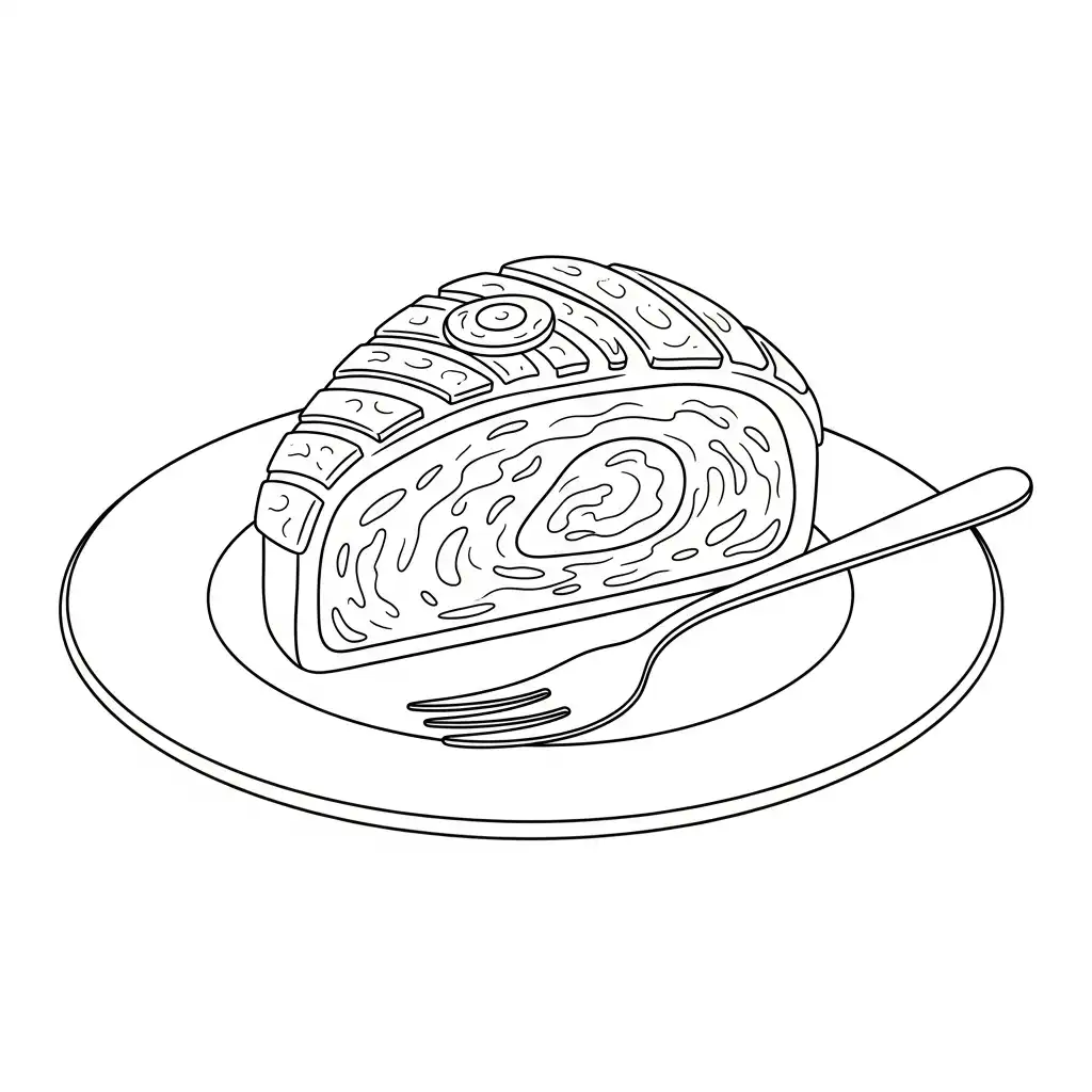 Rosca De Reyes para colorear y recortar para imprimir gratis