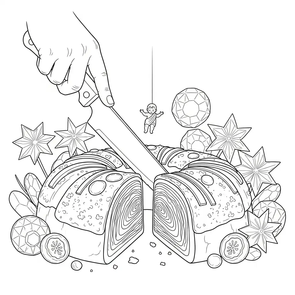 Rosca De Reyes para colorear para imprimir para niño de 8 años