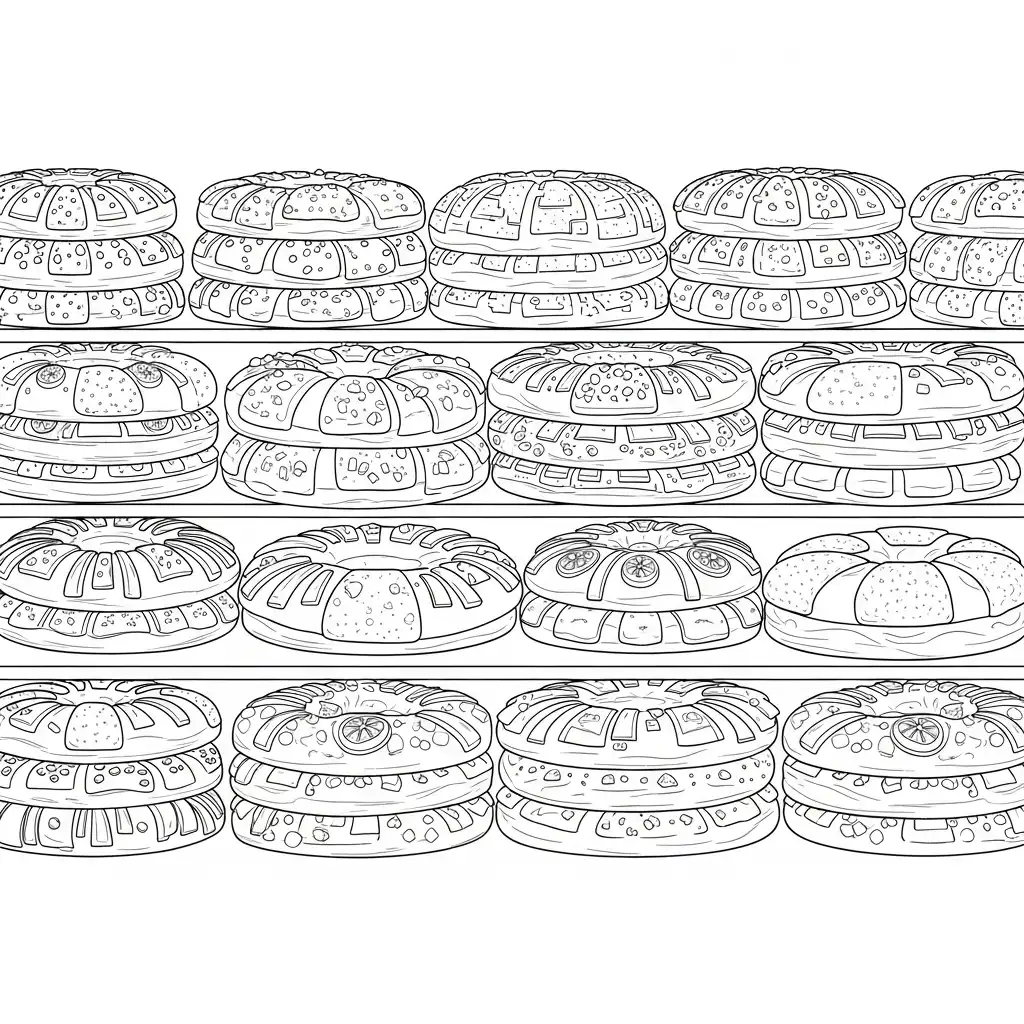 Rosca De Reyes para colorear para niños