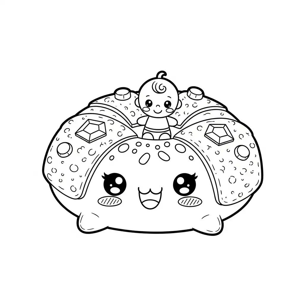 Rosca De Reyes para colorear para niños para imprimir