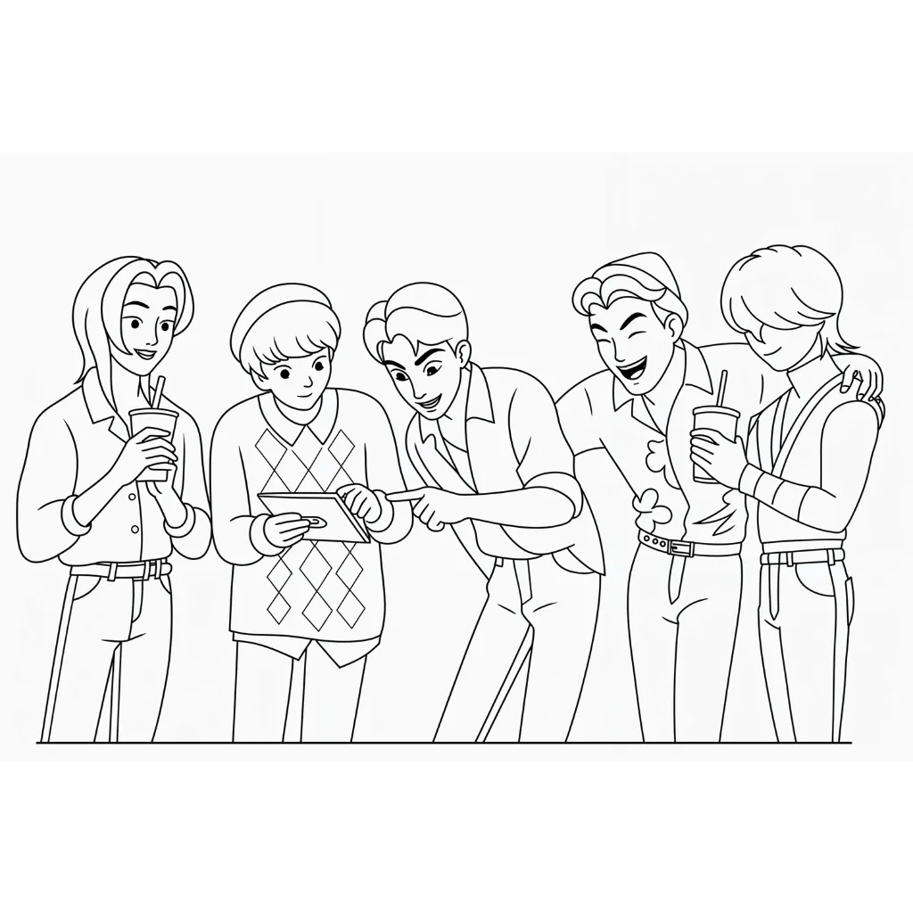 Saja Boys 11 para colorear para niño de 3 años