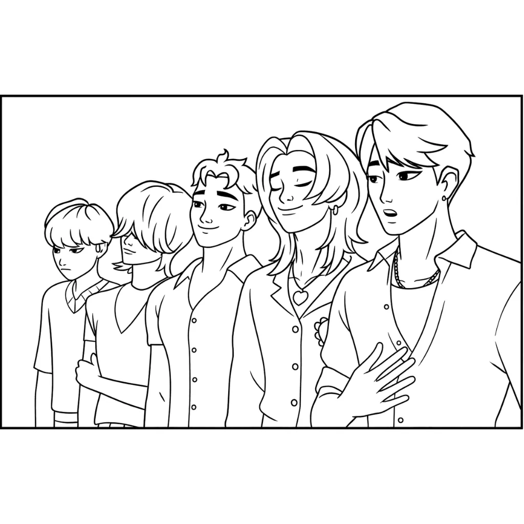 Saja Boys 13 para colorear para niño de 4 años