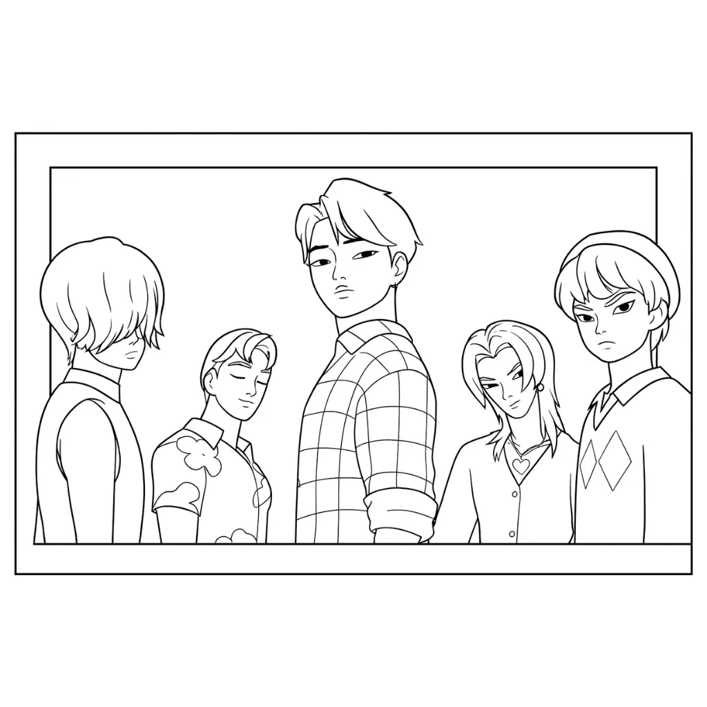 Saja Boys 14 para colorear gratis en línea