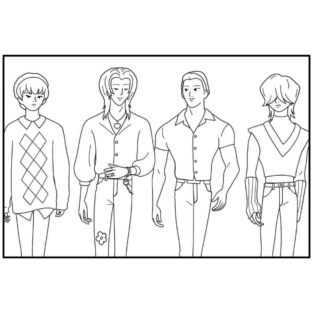 Saja Boys 16 para colorear para niño de para imprimir