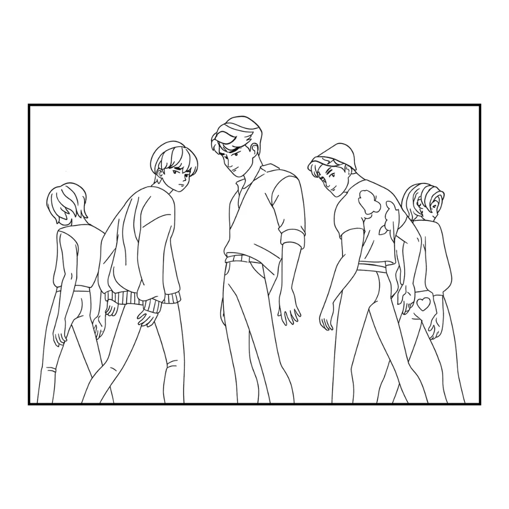 Saja Boys 4 para colorear para imprimir para niño de 12 años