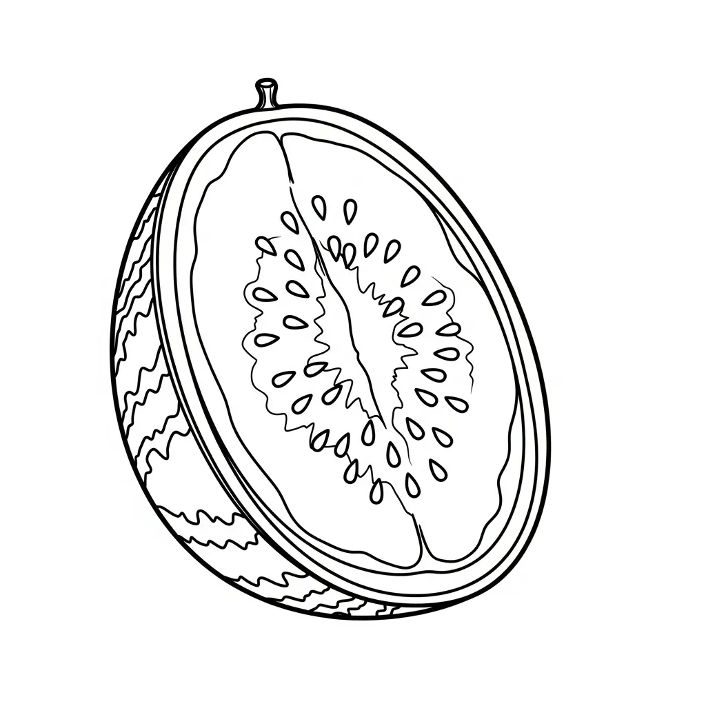 Sandía 14 para colorear en línea