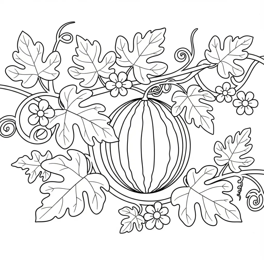 Sandía 4 para colorear en línea gratis