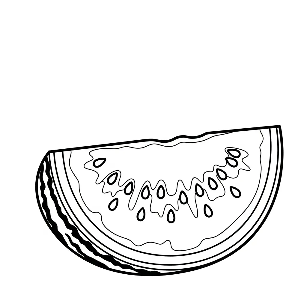 imagen de Sandía 6 para colorear para niño