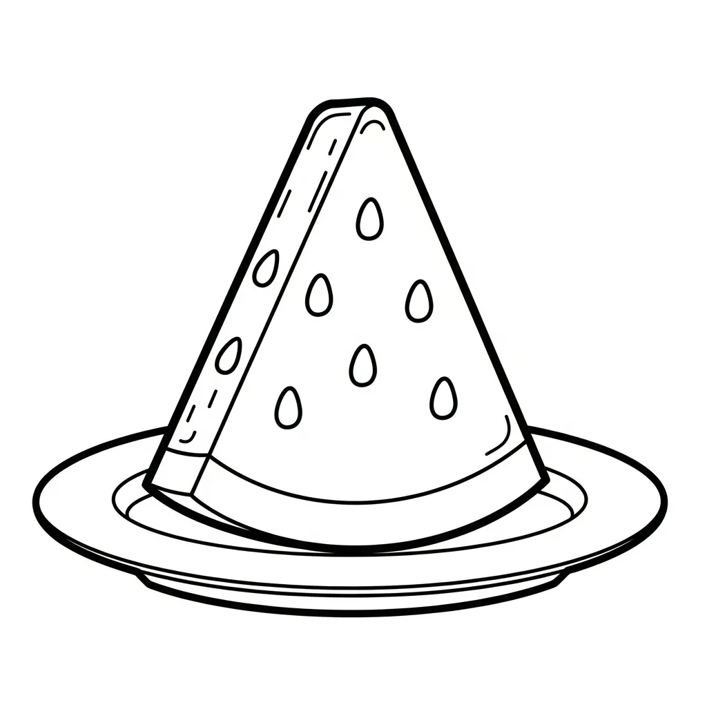 Sandía 7 para colorear gratis