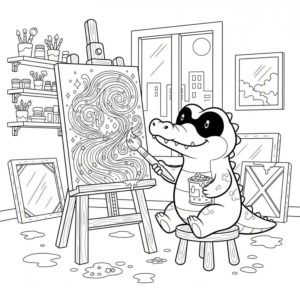 Sandile para colorear y recortar