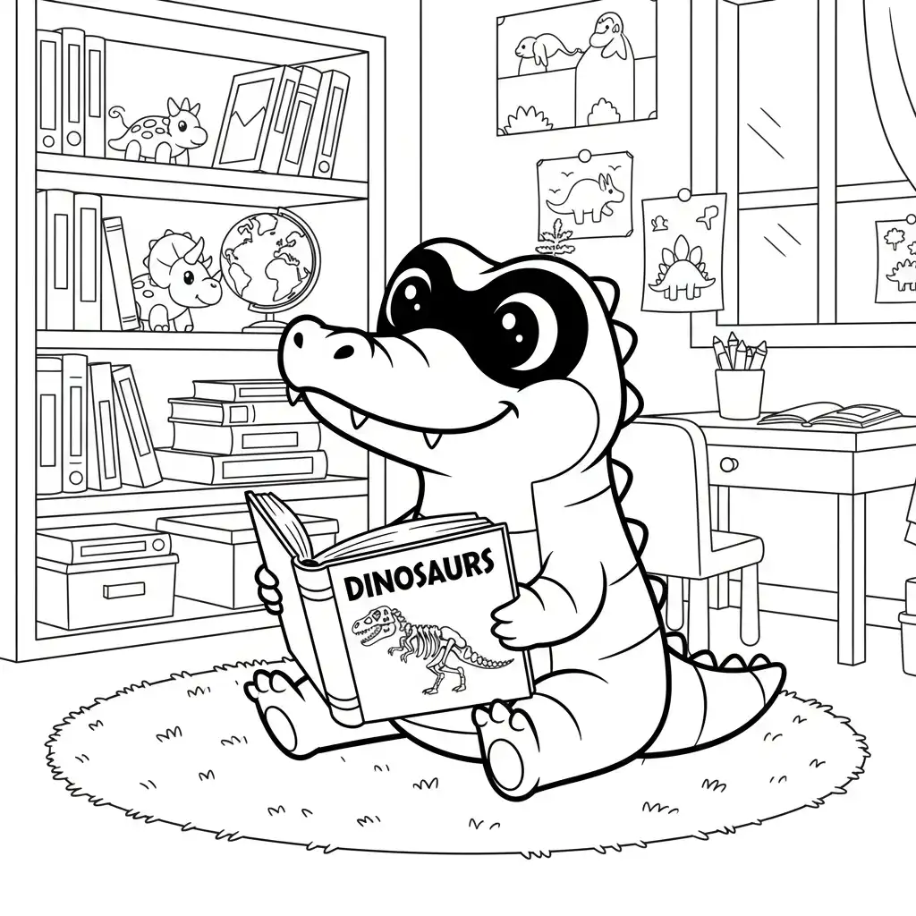 Sandile para colorear para niño gratis