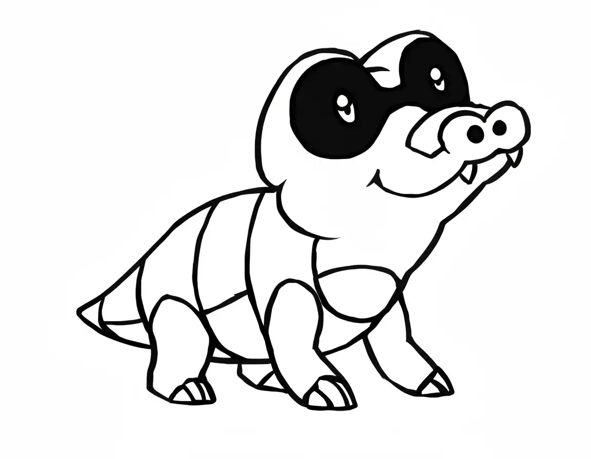 Sandile para colorear para niño para imprimir gratis