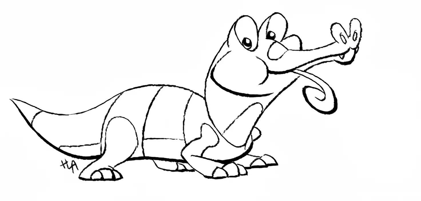 Sandile para colorear para niño de para imprimir