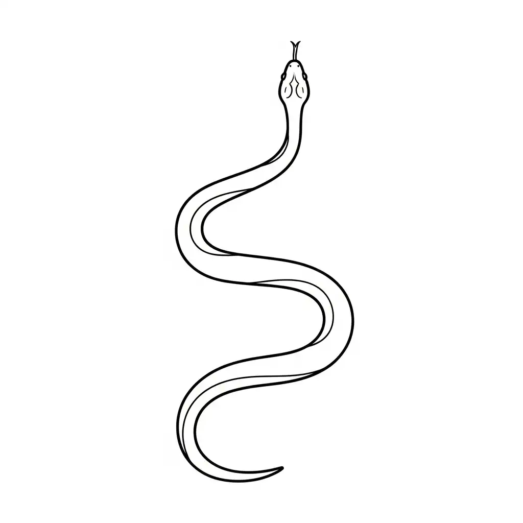 Serpiente para colorear para niños para imprimir