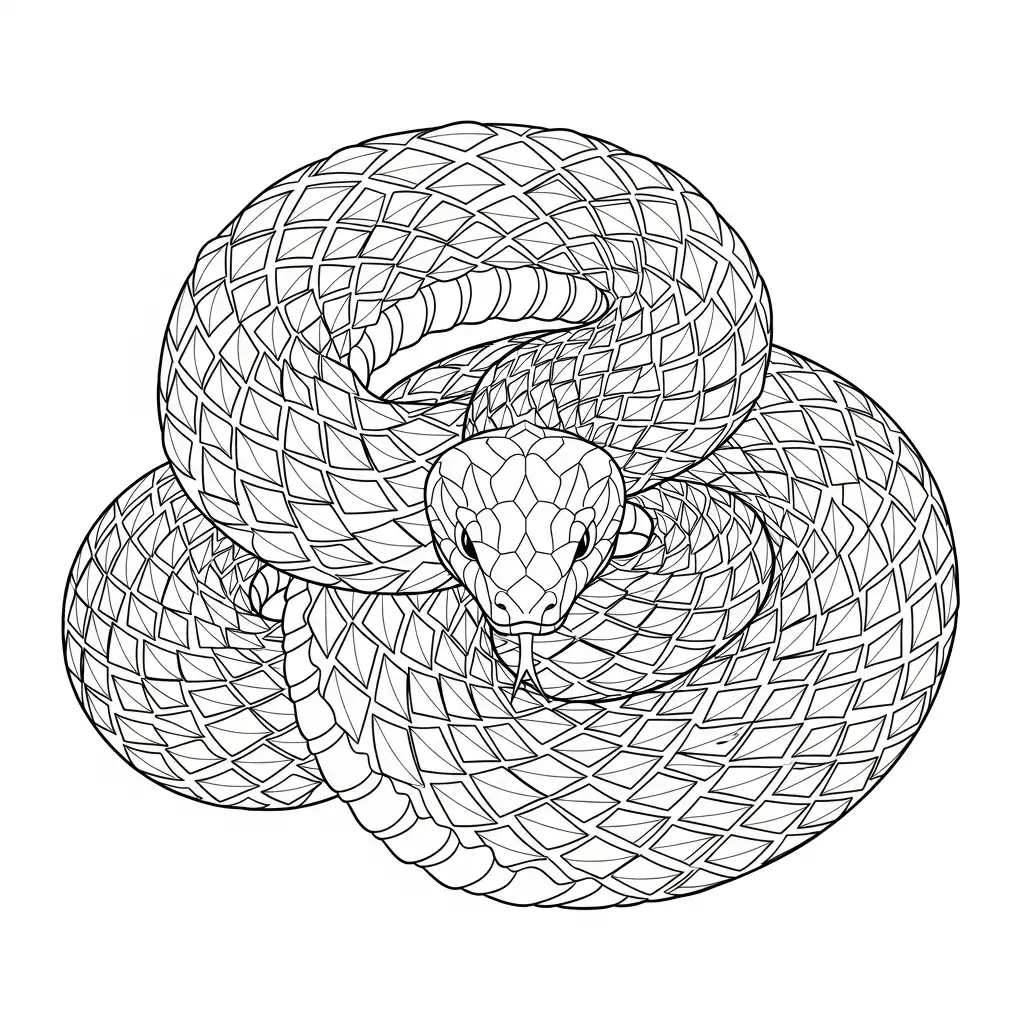 Serpiente para colorear gratis para niños