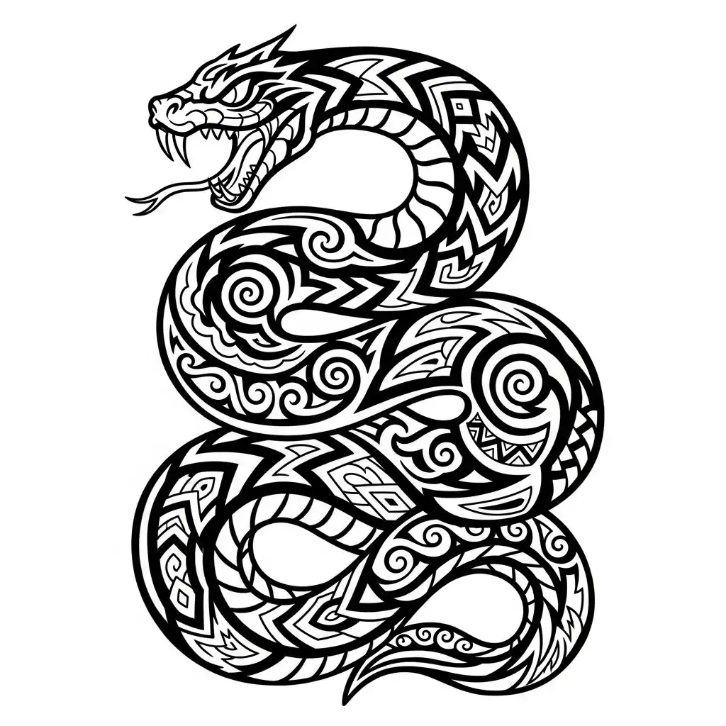 imagen de Serpiente para colorear para niño