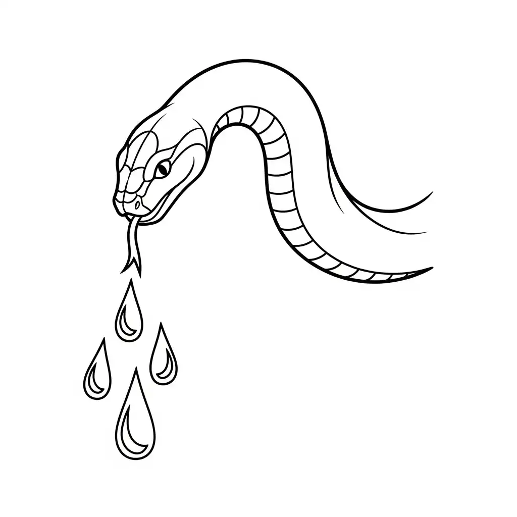 Serpiente para colorear para niños para imprimir 1