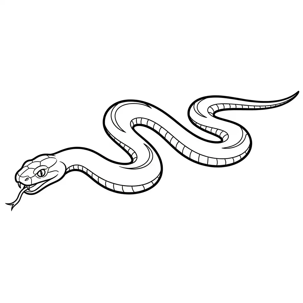 Serpiente para colorear para imprimir para niño de 3 años