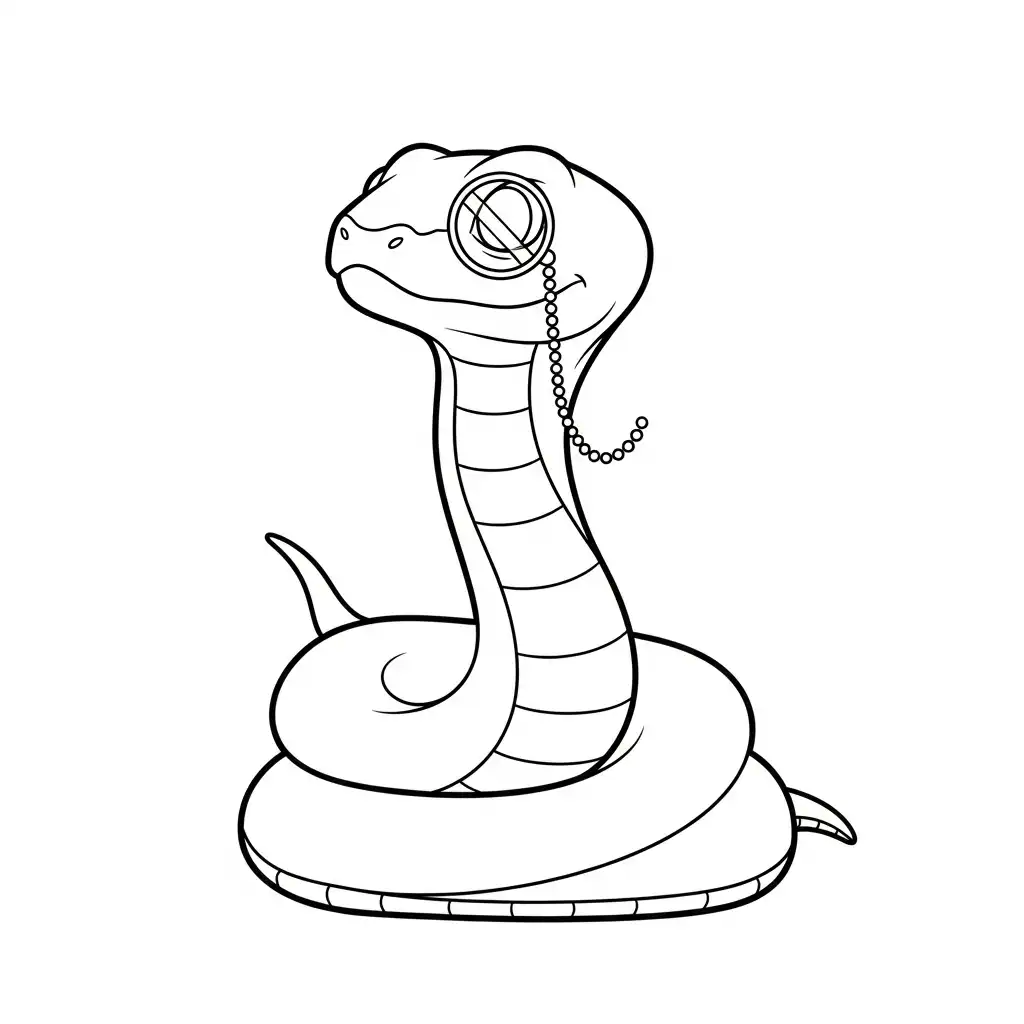 Serpiente para colorear para imprimir para niño de 12 años