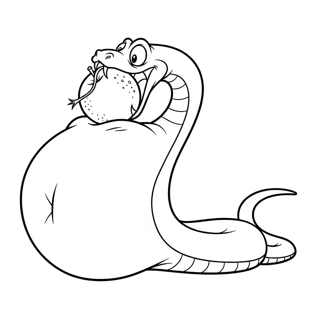 Serpiente para colorear para niño para imprimir 1