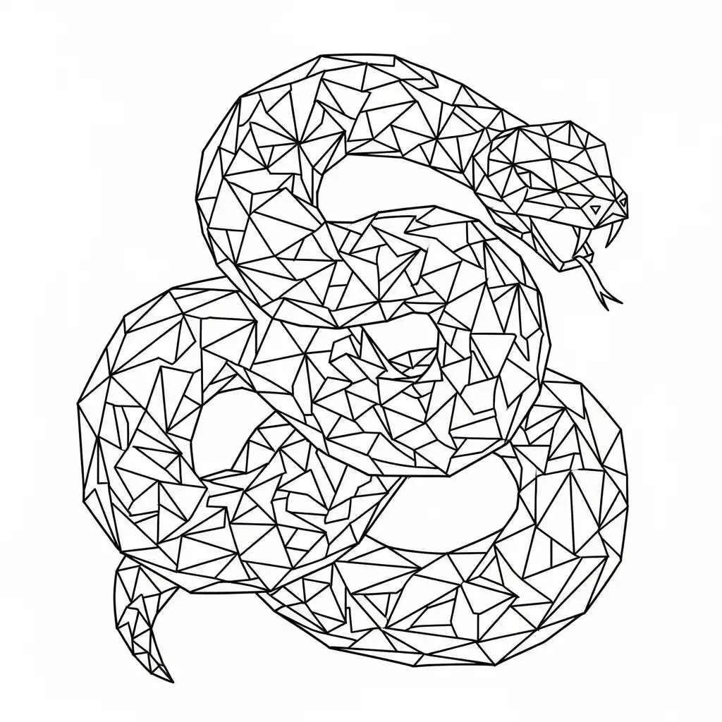 Serpiente para colorear para imprimir