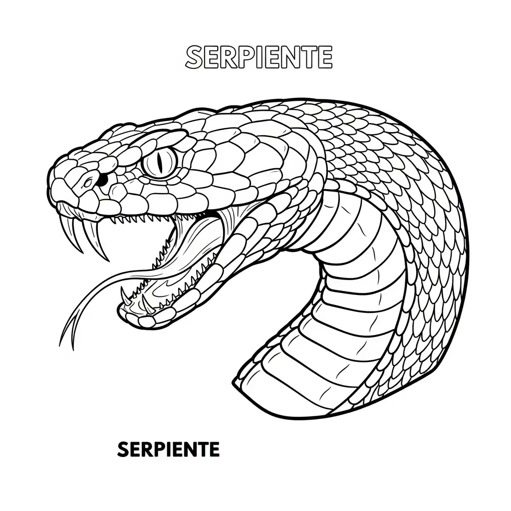 imprimir Serpiente para colorear