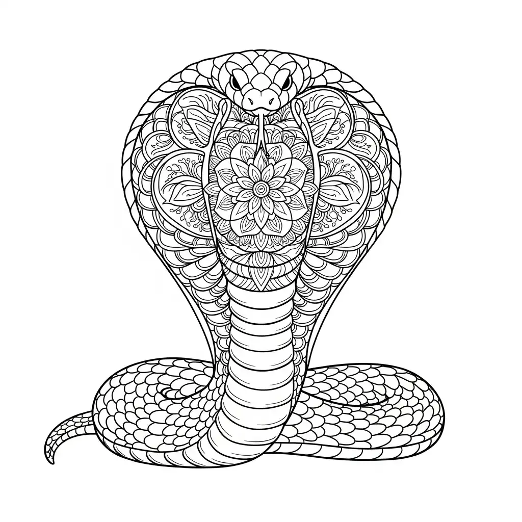 Serpiente para colorear para imprimir gratis 1