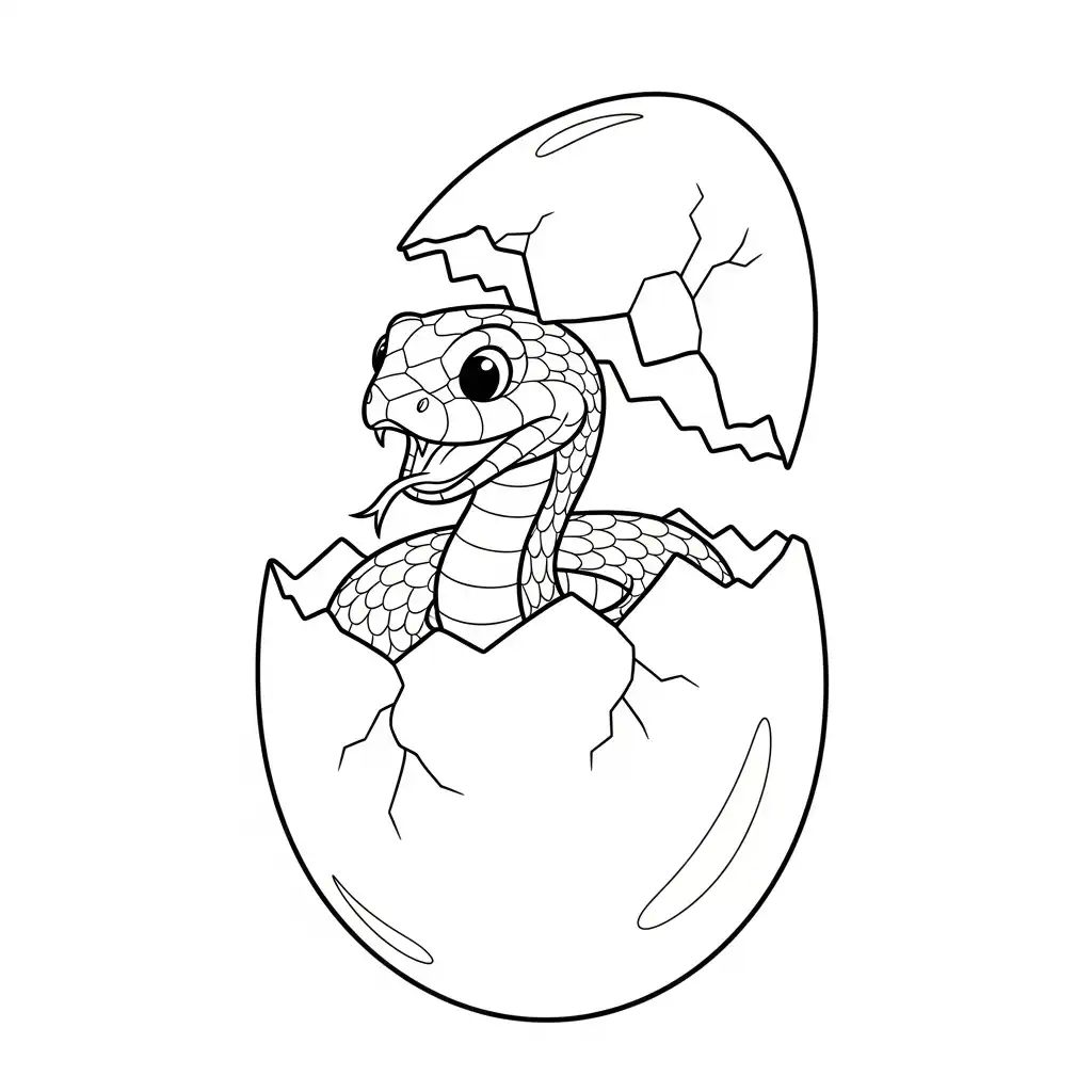 Serpiente para colorear para niño para imprimir 2