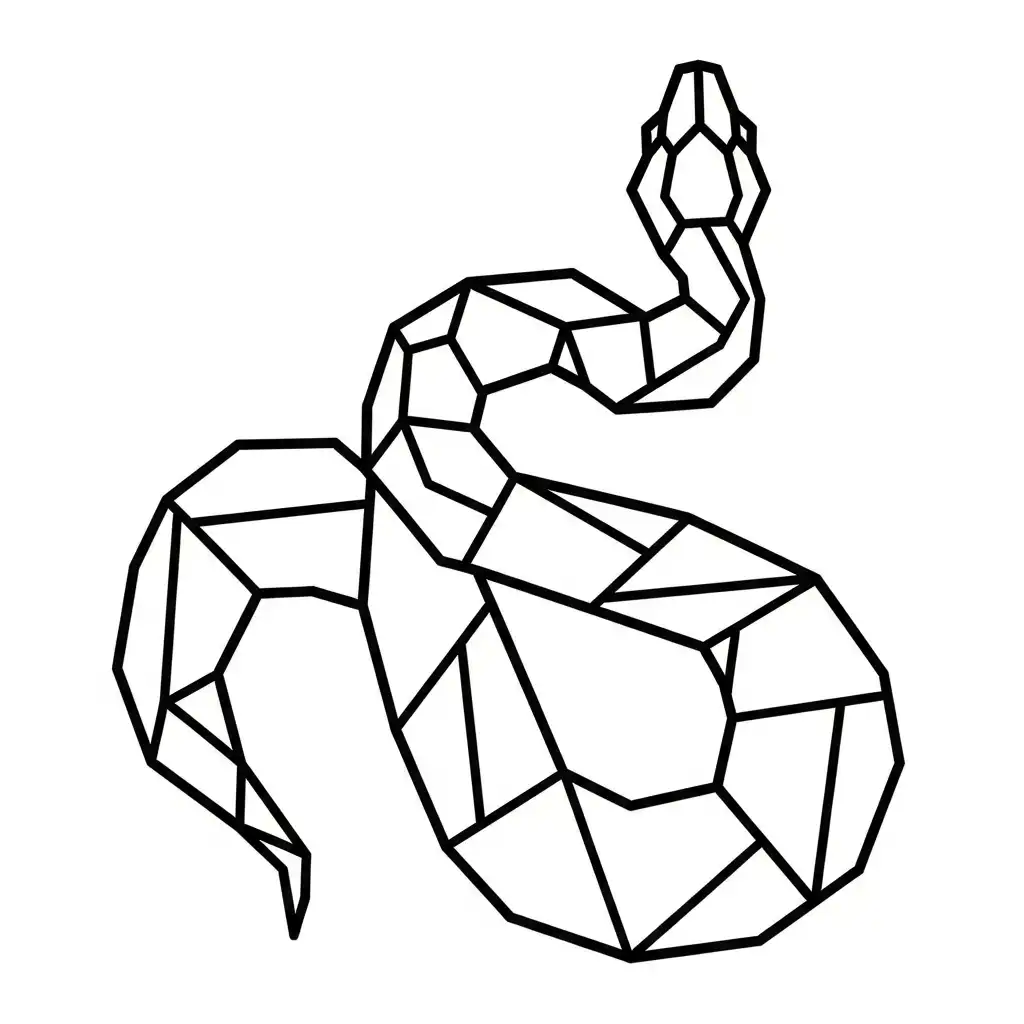 Serpiente para colorear para imprimir gratis 3