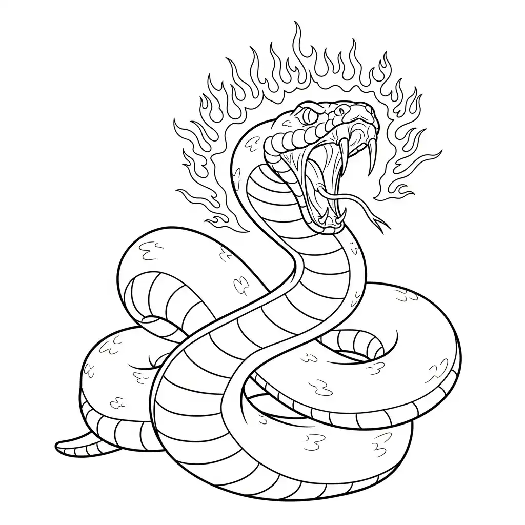 Serpiente para colorear para imprimir gratis pdf