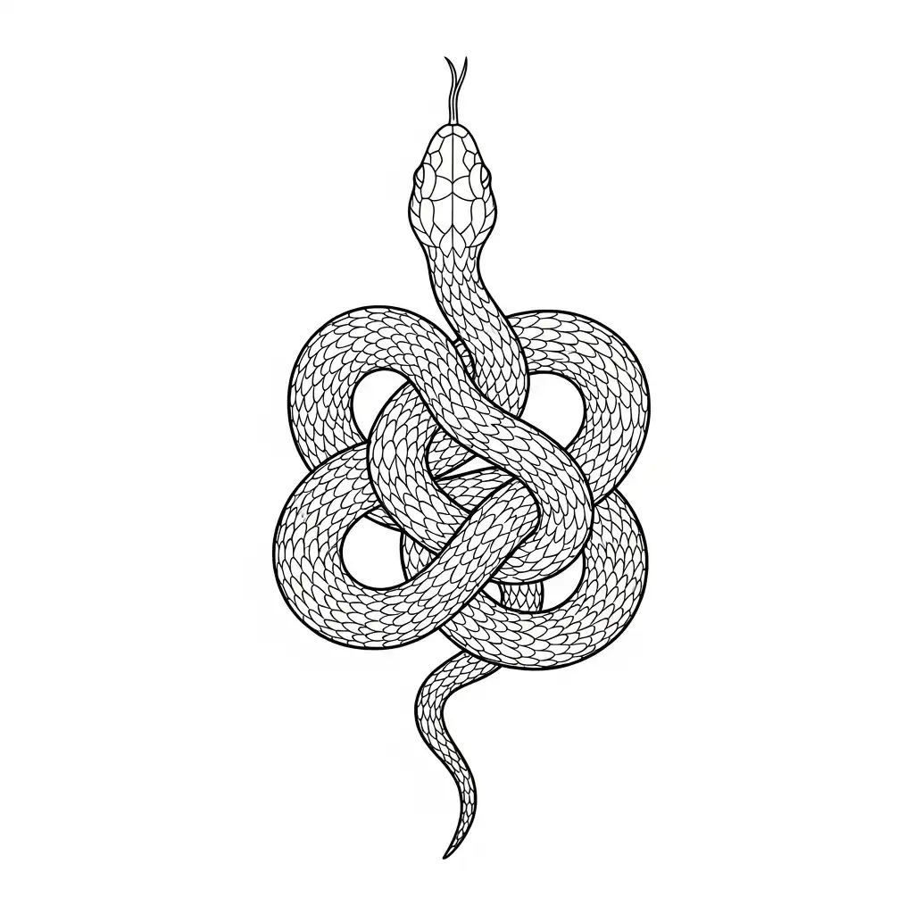 Serpiente para colorear para niños 1