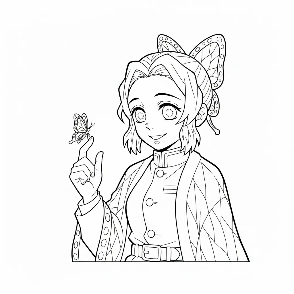 Shinobu Kocho 13 para colorear para imprimir