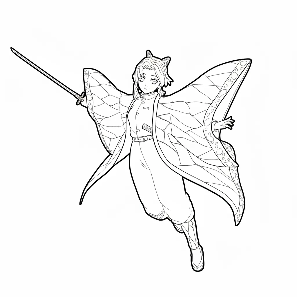 Shinobu Kocho 15 para colorear en línea