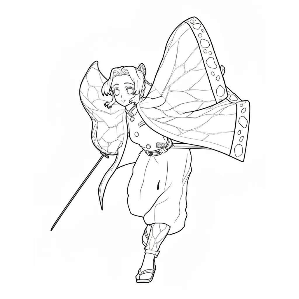 Shinobu Kocho 16 de niño para colorear para imprimir