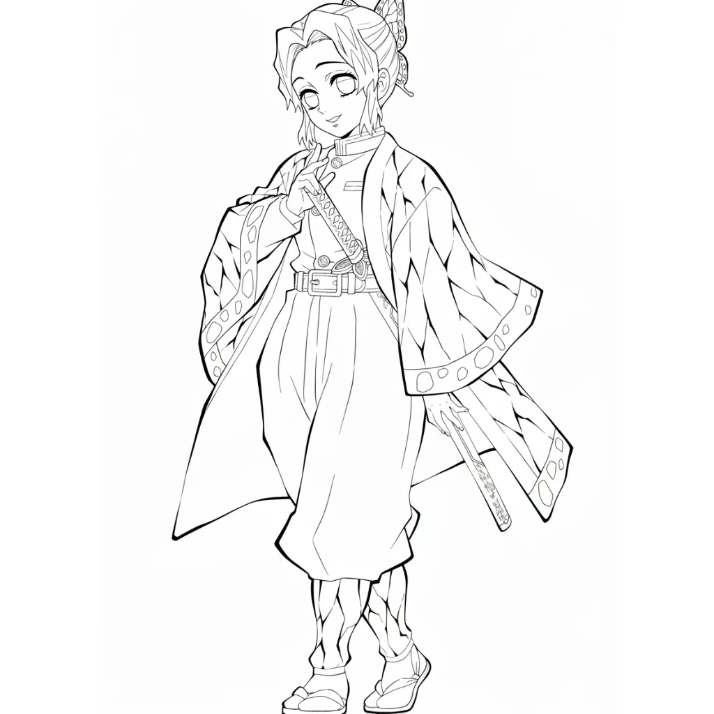 Shinobu Kocho 17 para colorear para imprimir pdf gratis