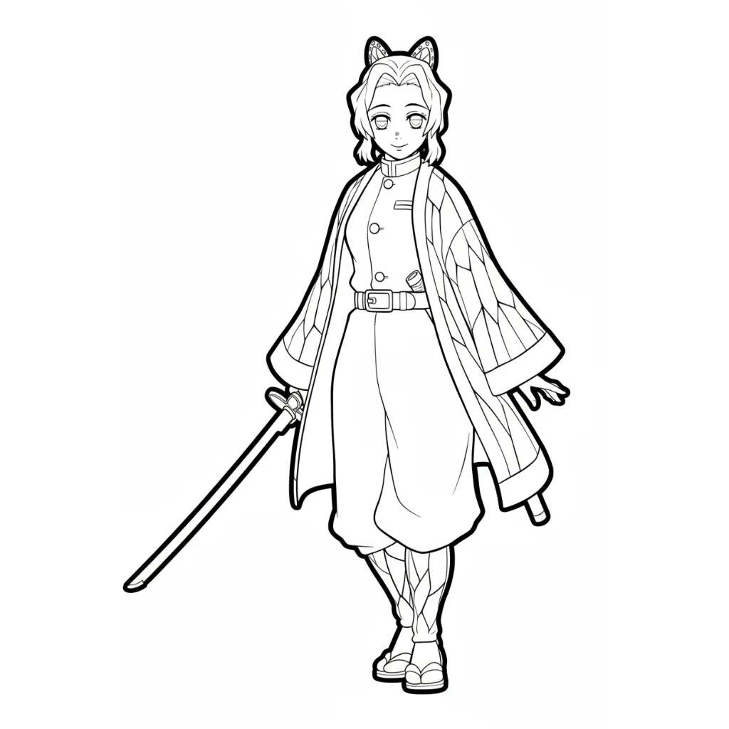 Shinobu Kocho 19 para colorear para imprimir para niño de 10 años