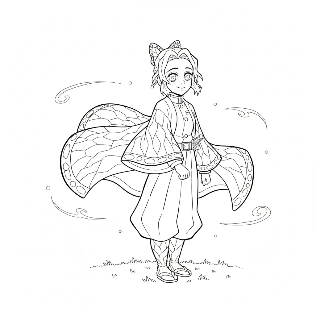 Shinobu Kocho 2 para colorear para imprimir