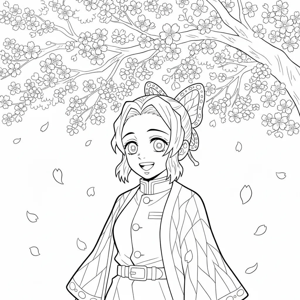 Shinobu Kocho 20 para colorear para imprimir gratis