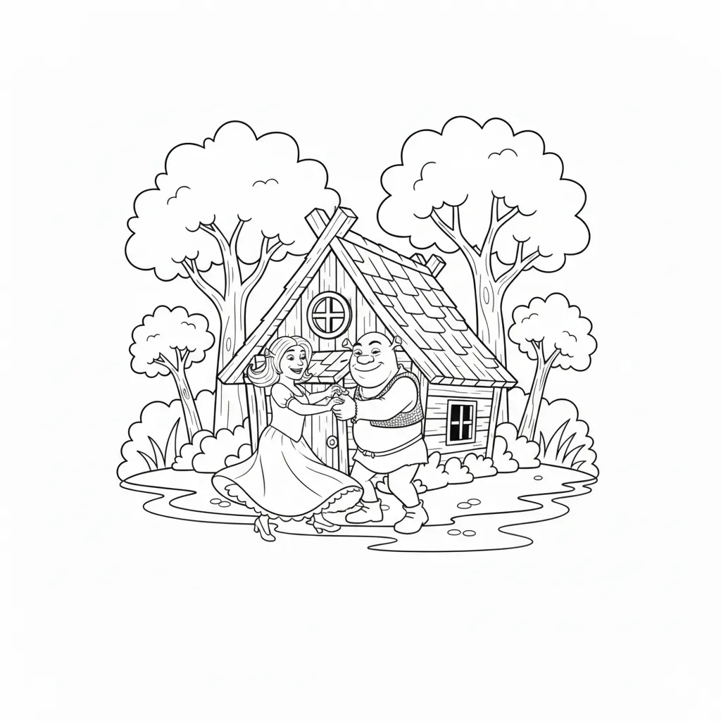 Shrek 12 para colorear gratis para imprimir