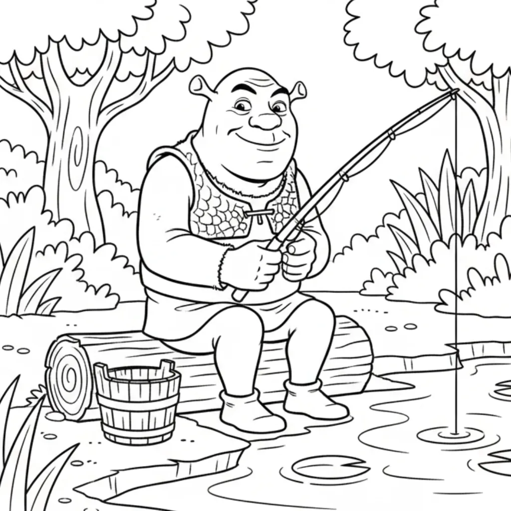 Shrek 18 para colorear para imprimir