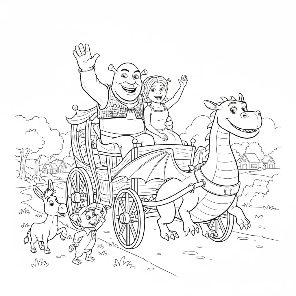 descargar Shrek 3 para colorear gratis