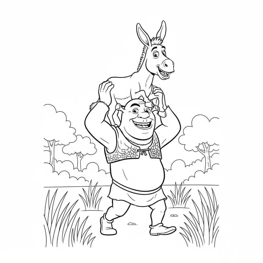 Shrek 5 para colorear para imprimir gratis