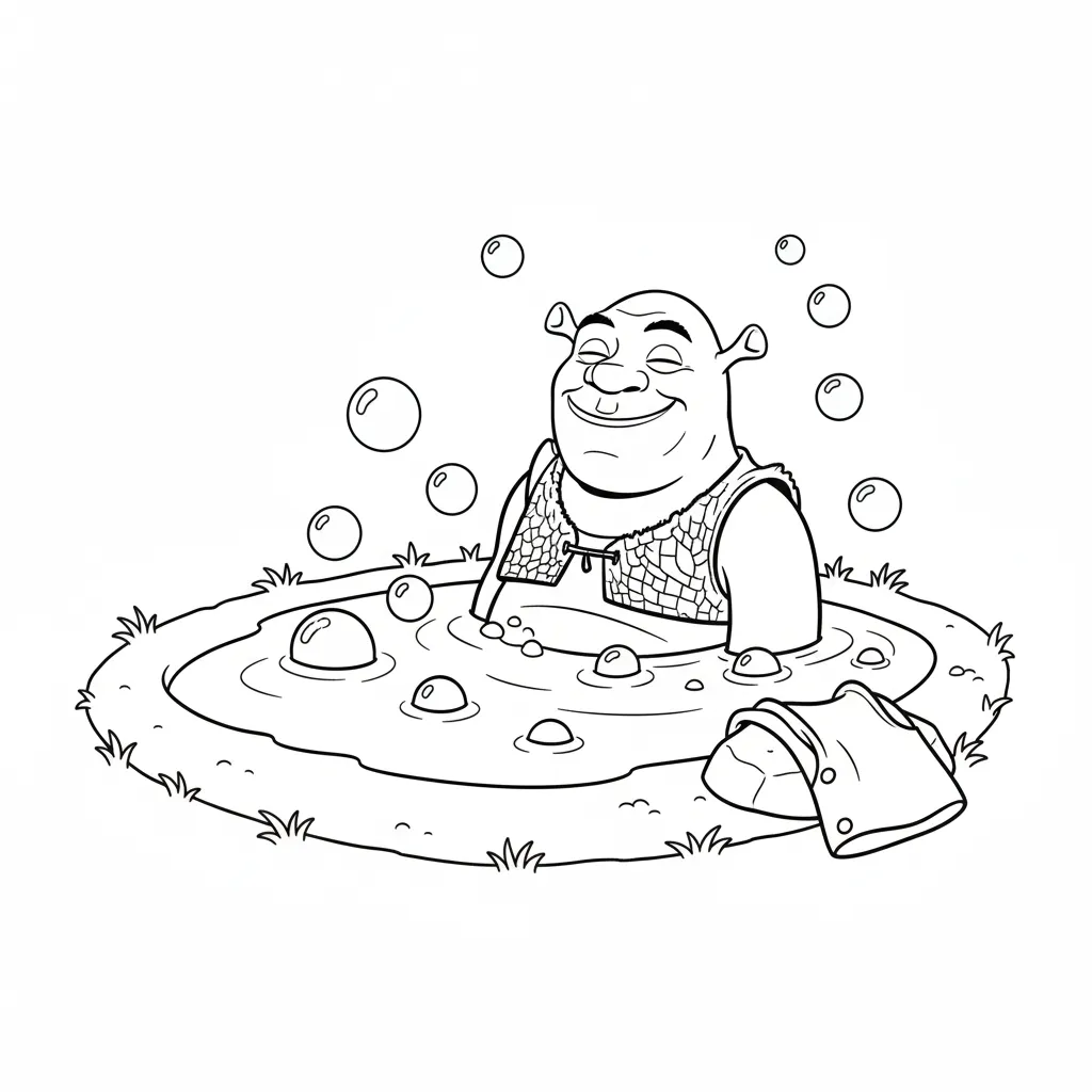 Shrek 8 para colorear para imprimir para niño de 12 años